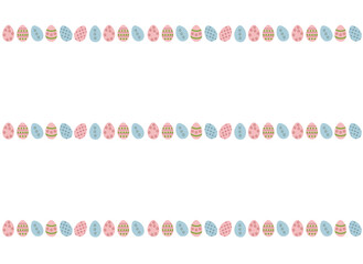 Happy Easter vector illustrations with flowers and eggs