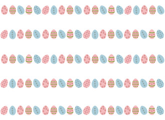 Happy Easter vector illustrations with flowers and eggs