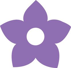 Flower clip art design on plain white transparent isolated background for card, shirt, hoodie, sweatshirt, apparel, tag, mug, icon, poster or badge