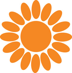 Flower clip art design on plain white transparent isolated background for card, shirt, hoodie, sweatshirt, apparel, tag, mug, icon, poster or badge