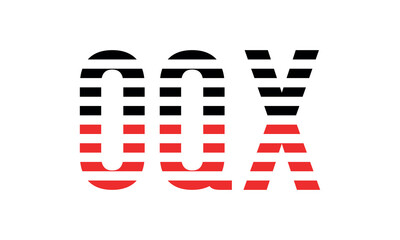 OQX three initial letter iconic line negative space minimal logo design vector template. monogram, abstract, wordmark, business, typography, minimalist, brand, company, flat, modern, unique, simple