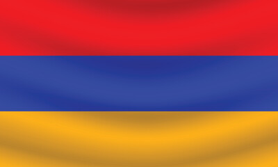Flat Illustration of the Armenia flag. Armenia national flag design. Armenia wave flag.
