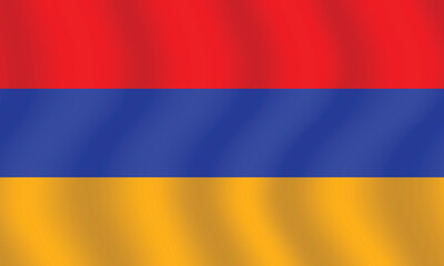 Flat Illustration of the Armenia flag. Armenia national flag design. Armenia wave flag.
