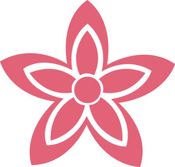 Flower clip art design on plain white transparent isolated background for card, shirt, hoodie, sweatshirt, apparel, tag, mug, icon, poster or badge