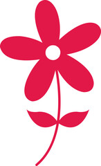 Flower clip art design on plain white transparent isolated background for card, shirt, hoodie, sweatshirt, apparel, tag, mug, icon, poster or badge