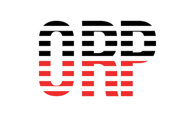 ORP three initial letter iconic line negative space minimal logo design vector template. monogram, abstract, wordmark, business, typography, minimalist, brand, company, flat, modern, unique, simple