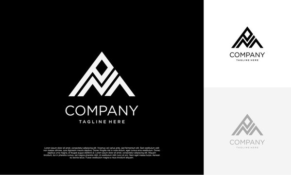 initial PNA triangle Letter Logo Design triangle Monogram Icon Vector Template