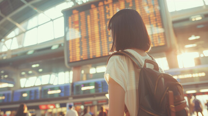 Airport Adventures, Confused Traveler in Morning Light