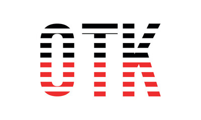 OTK three initial letter iconic line negative space minimal logo design vector template. monogram, abstract, wordmark, business, typography, minimalist, brand, company, flat, modern, unique, simple