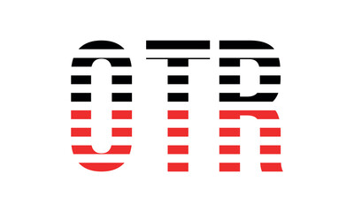 OTR three initial letter iconic line negative space minimal logo design vector template. monogram, abstract, wordmark, business, typography, minimalist, brand, company, flat, modern, unique, simple