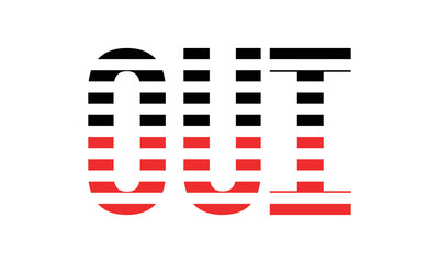 OUI three initial letter iconic line negative space minimal logo design vector template. monogram, abstract, wordmark, business, typography, minimalist, brand, company, flat, modern, unique, simple