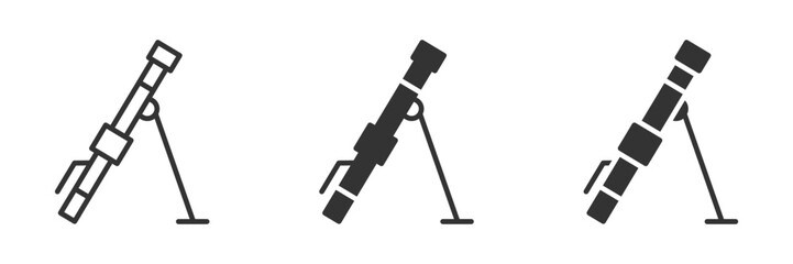 Mortar Weapon Icon. Vector Illustration