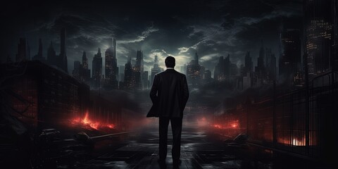 Plakat Dark Business Background