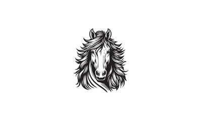 Horse head logo design, horse face design 