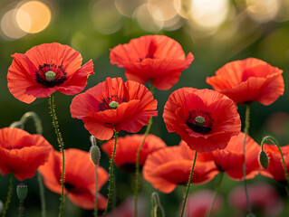 Reverence and Admiration: Close-up Red Poppy Shots
