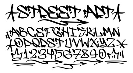 Graffiti vector font. - 751639993