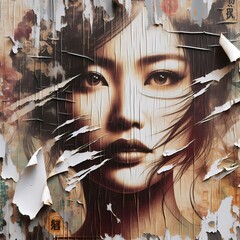 portrait of a person with graffiti