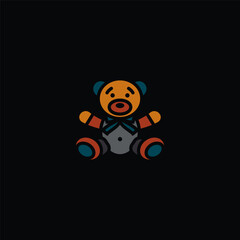 Original vector illustration. A plush toy icon.