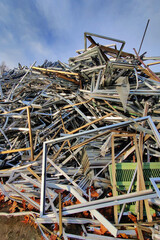 mass of scrap metal for foundry and recycling