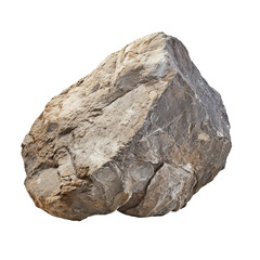 A large rock stone isolated on transparent background