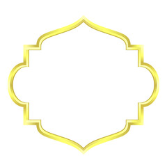 arabic islamic elegant gold luxury frame ornament background transparant
