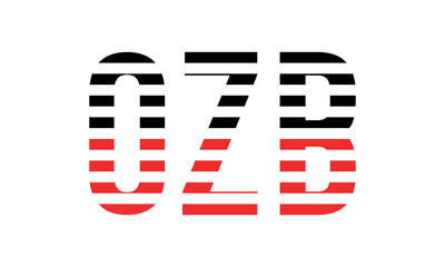 OZB three initial letter iconic line negative space minimal logo design vector template. monogram, abstract, wordmark, business, typography, minimalist, brand, company, flat, modern, unique, simple