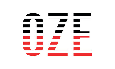 OZE three initial letter iconic line negative space minimal logo design vector template. monogram, abstract, wordmark, business, typography, minimalist, brand, company, flat, modern, unique, simple