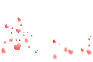 Floating red paper heart isolated on on a transparent background png. Background concept for love greetings on valentines day and mothers day. Space for text	