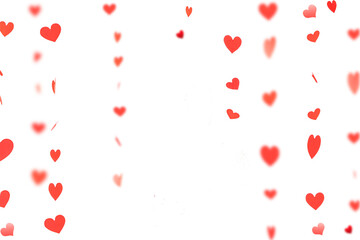 Fototapeta na wymiar Floating red paper heart isolated on on a transparent background png. Background concept for love greetings on valentines day and mothers day. Space for text 
