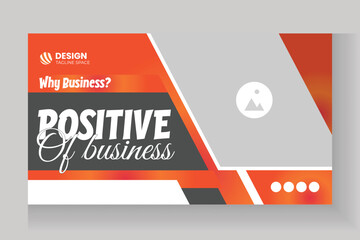 business YouTube thumbnail design web banner template