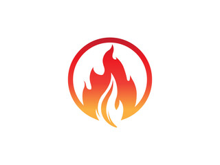 fire logo icon design template elements. Fire flame vector icons