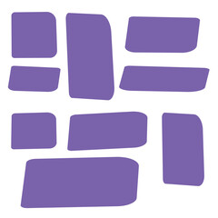 blue square buttons frame of doodle stile. vector illustration