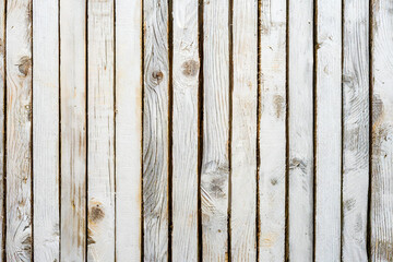 White wooden boards planks with texture as background