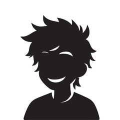 Silhouette of Smiling Person - Exuding Warmth with a Gentle Smile - Smiling Illustration - Smiling Expression Vector
