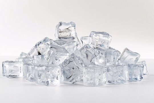 a pile of ice cubes