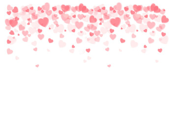 Obraz premium Floating red paper heart isolated on on a transparent background png. Background concept for love greetings on valentines day and mothers day. Space for text 