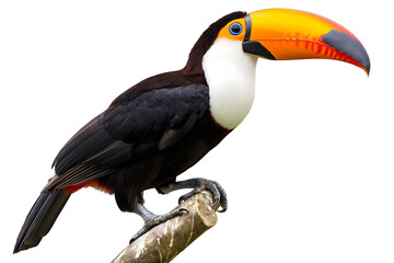 Naklejka premium Close-up Portrait of a Toco Toucan in Vibrant Colors