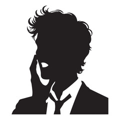 Silhouette of Surprised Person: A Look of Pure Wonder - Illustration of Surprised Expression - Vector of Surprised Expression

