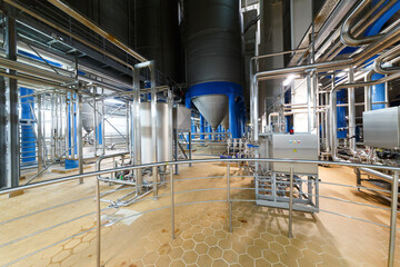 Fencing of brewing equipment in beer factory captive shop