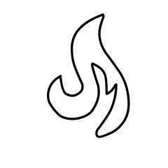 Hand Drawn Fire Outline