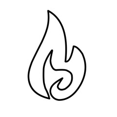 Hand Drawn Fire Outline