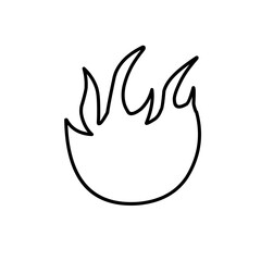 Hand Drawn Fire Outline