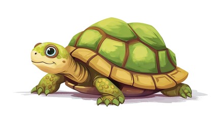 Obraz premium serene green: the tranquil beauty of a hand-drawn turtle