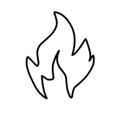 Obraz premium Hand Drawn Fire Outline