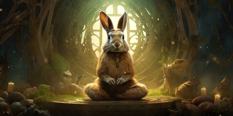 wisdom bunny. quiet, agile, observing and vegan.