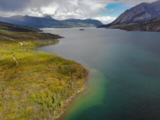 Beautiful scenic spot on the way to Alaska, created by dji camera