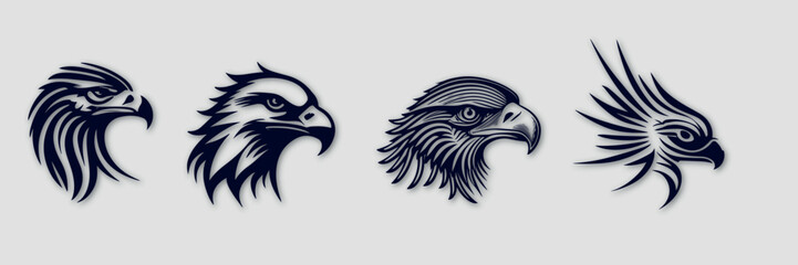 Fototapeta premium Abstract simple eagle logo design