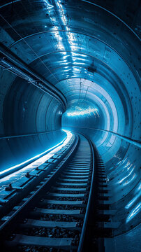 A supersonic flight through a peaceful circular tunnel