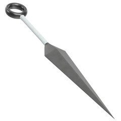 3D rendering illustration of a Japanese Kunai