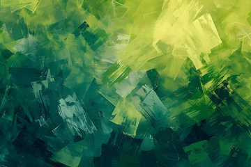 Foto op Aluminium abstract background, green, yellow, emerald, brush strokes © Olga